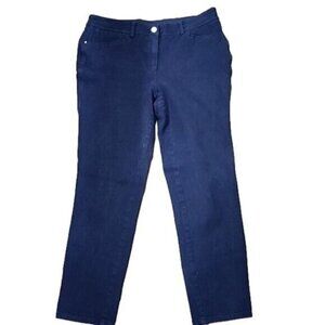 Chico's Jeans So Slimming Mid-rise Crop Navy Stretch Women's 6